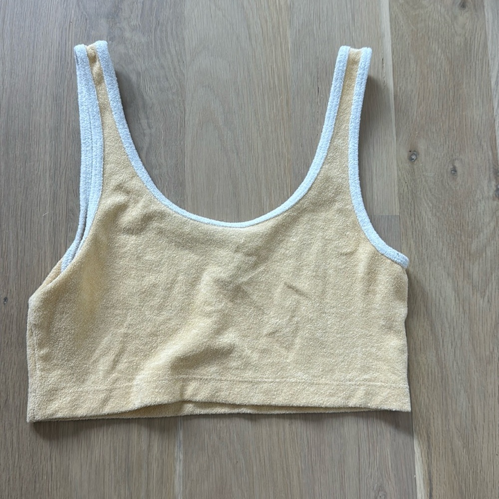Terry-cloth crop tank